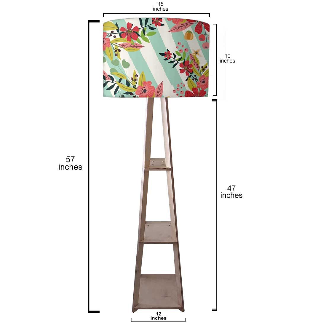 Modern Floor Lamps For Living Room - Stripes Floral Nutcase