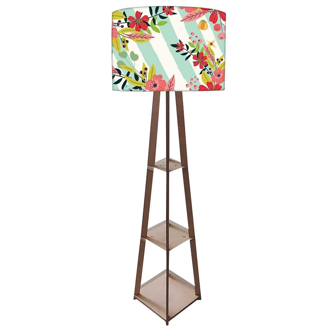 Modern Floor Lamps For Living Room - Stripes Floral Nutcase