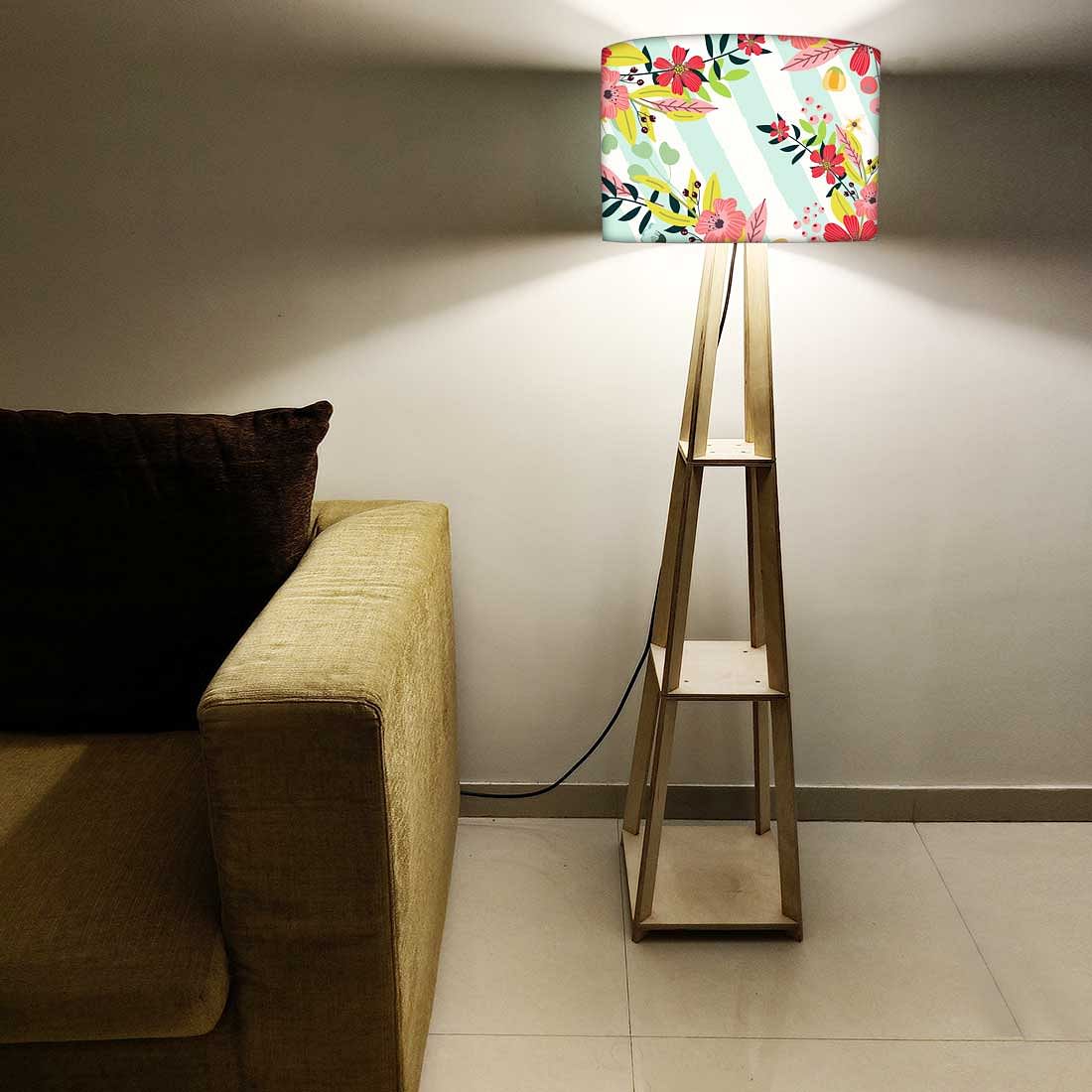 Modern Floor Lamps For Living Room - Stripes Floral Nutcase