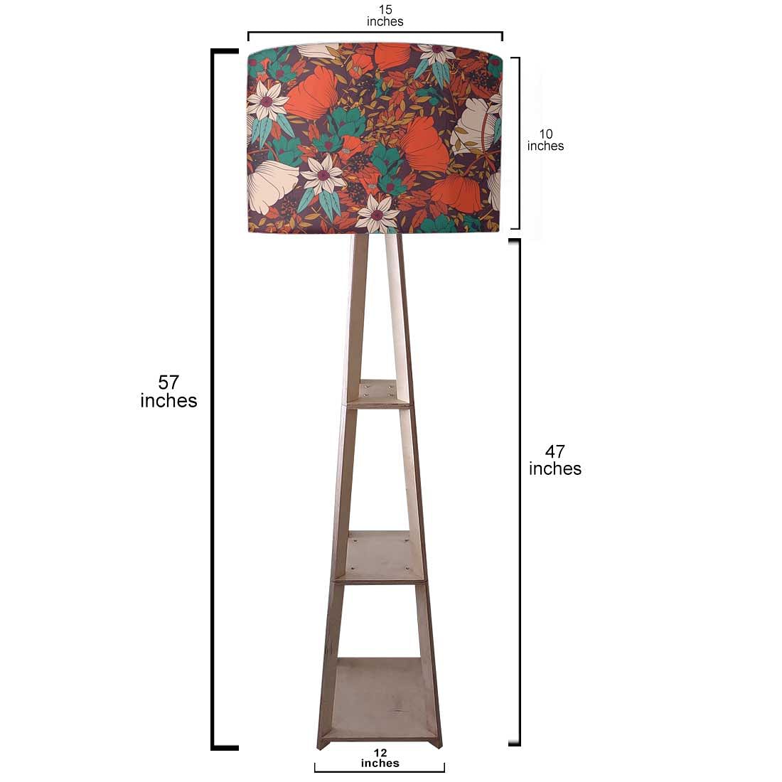 Wooden Corner Lamps with Shelves - Elegance Nutcase