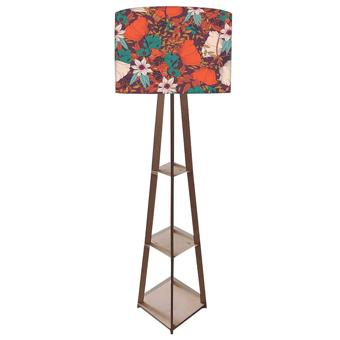 Wooden Corner Lamps with Shelves - Elegance Nutcase