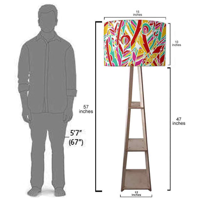 Tripod Floor Lamp  -   Arctic Space Sky Blue Watercolor Nutcase