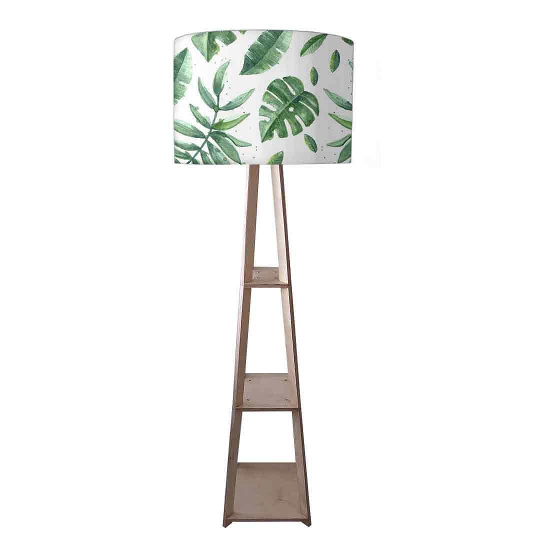 Floor Standing Tall Lamps for Bedside Light - Green Leaves Nutcase