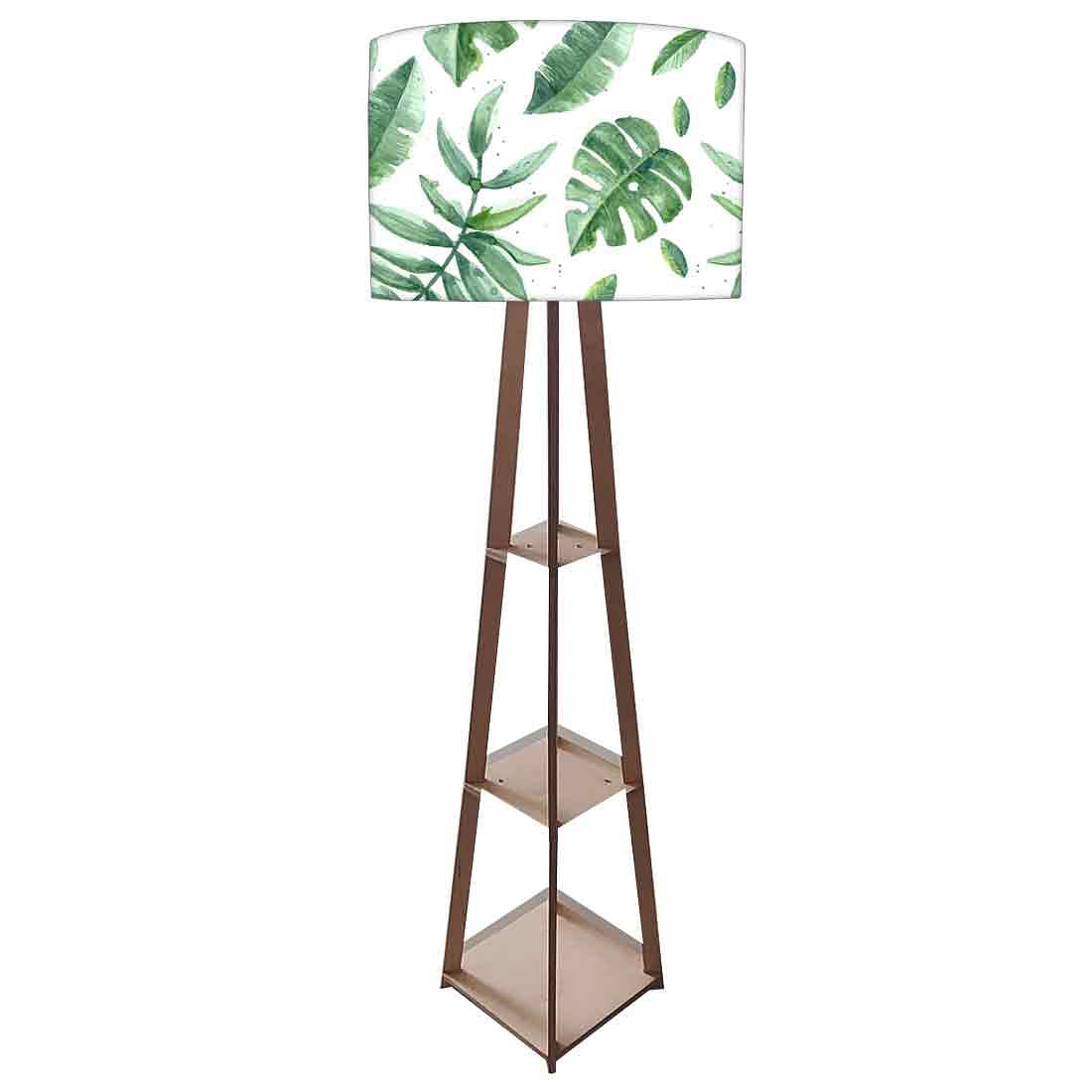 Floor Standing Tall Lamps for Bedside Light - Green Leaves Nutcase