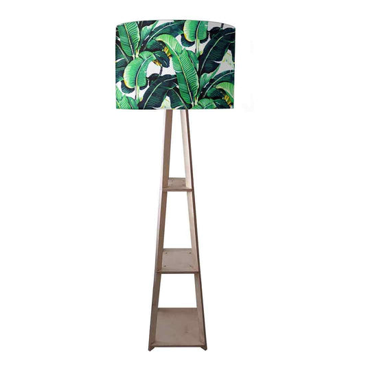 Tall Lamps for Living Room Wooden Tripod Light - Banana Leaves Nutcase