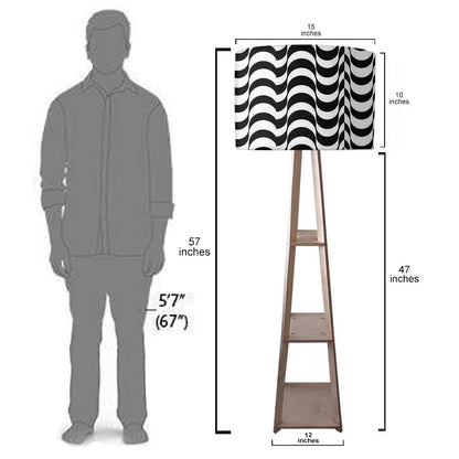 Large Wooden Floor Lamp  -   Colorful Feathers Nutcase