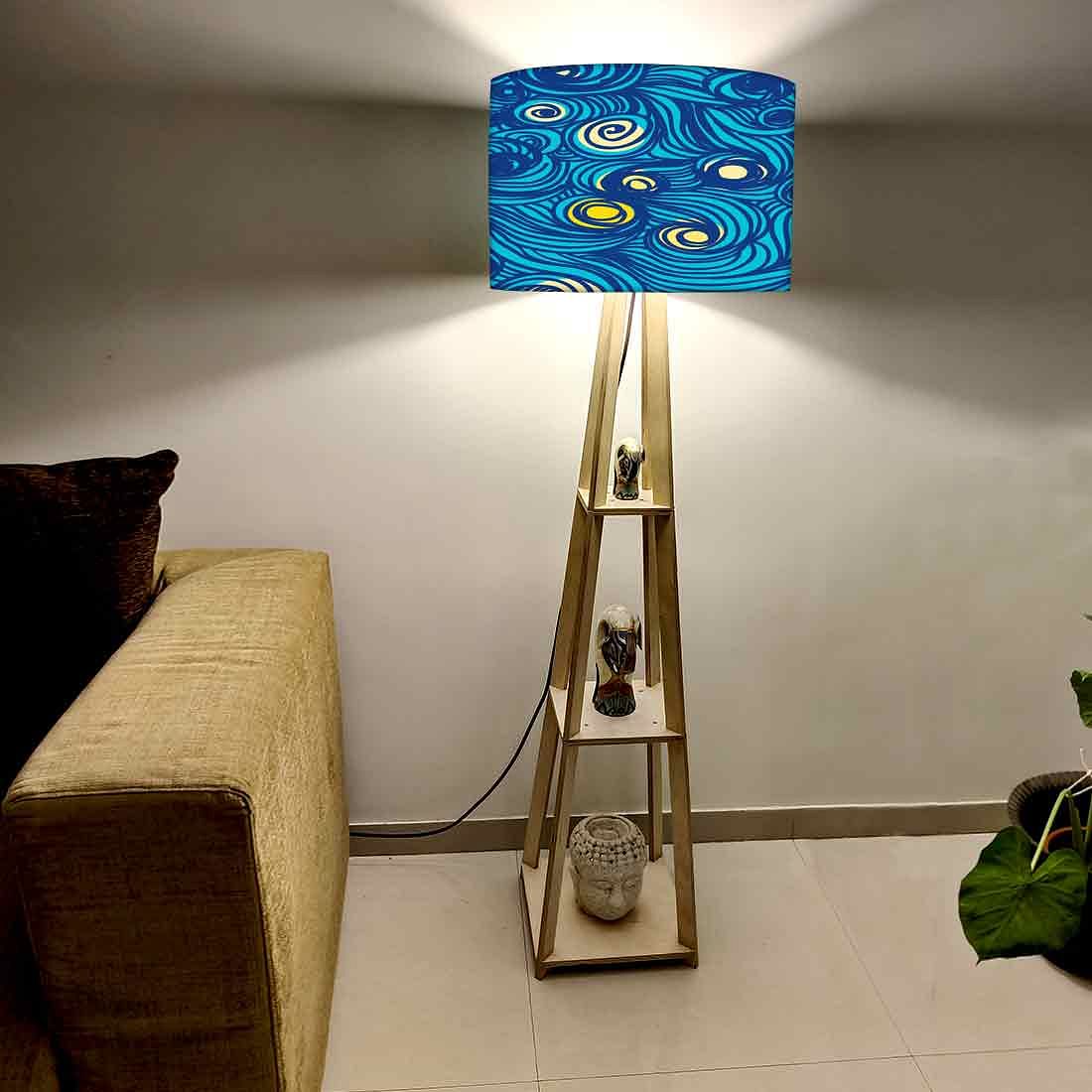 Wooden Corner Lamp Floor Light for Bedroom - Starry Night Nutcase
