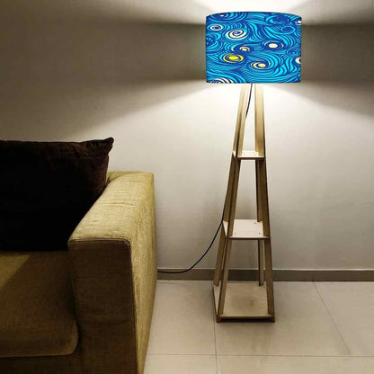 Wooden Corner Lamp Floor Light for Bedroom - Starry Night Nutcase