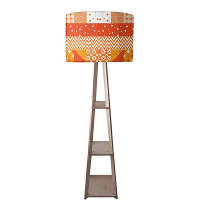 Wooden Floor Lamp with Shelf for Bedside Lights Nutcase