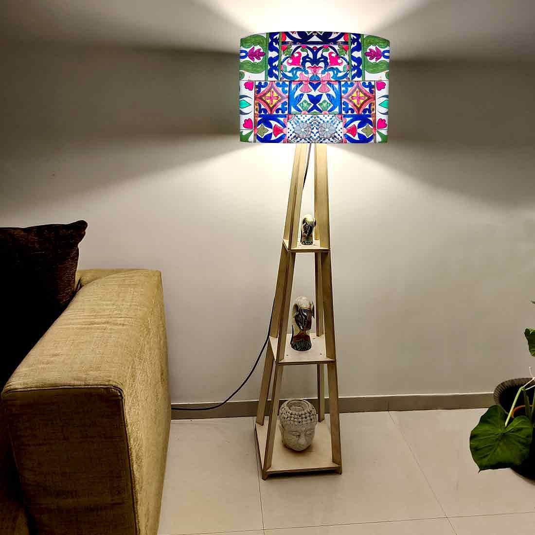 Modern Floor Lamps For Living Room - Retro Pattern Nutcase