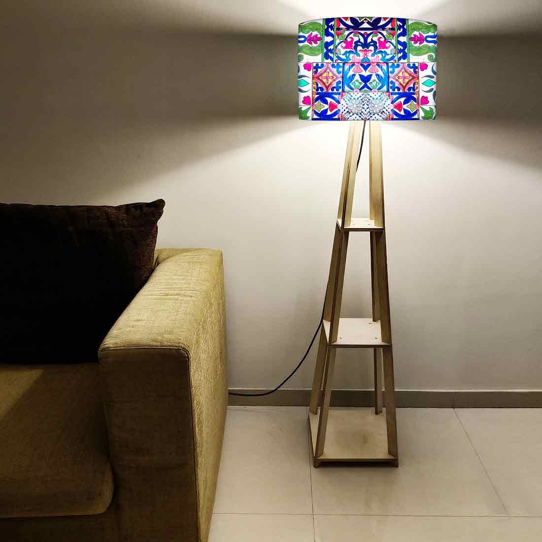 Modern Floor Lamps For Living Room - Retro Pattern Nutcase