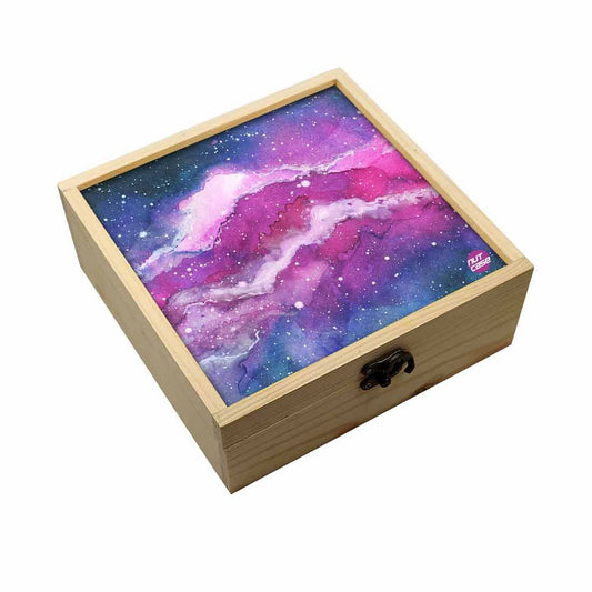 Jewellery Box Makepup Organizer -  Space Purple Watercolor Nutcase