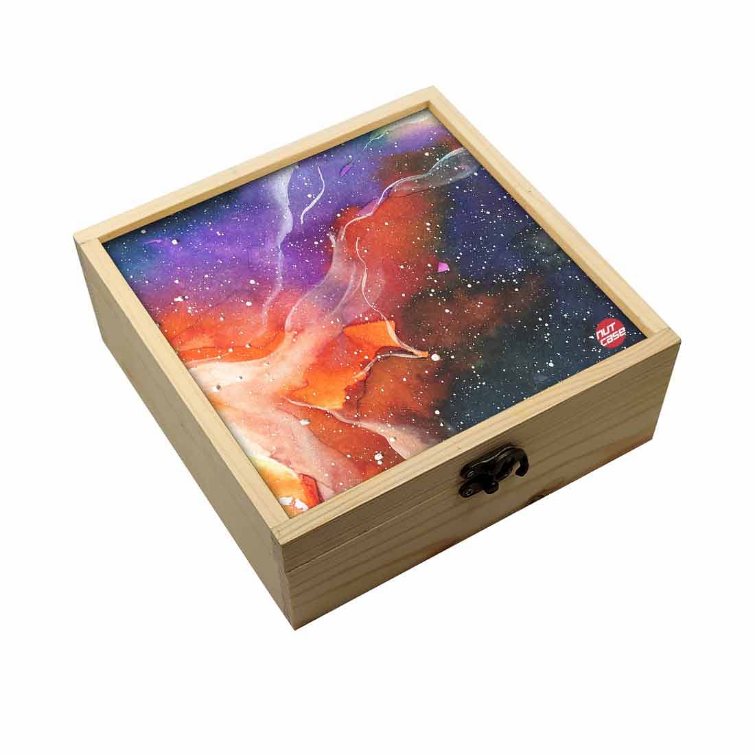 Jewellery Box Makepup Organizer -  Space Multi Watercolor Nutcase