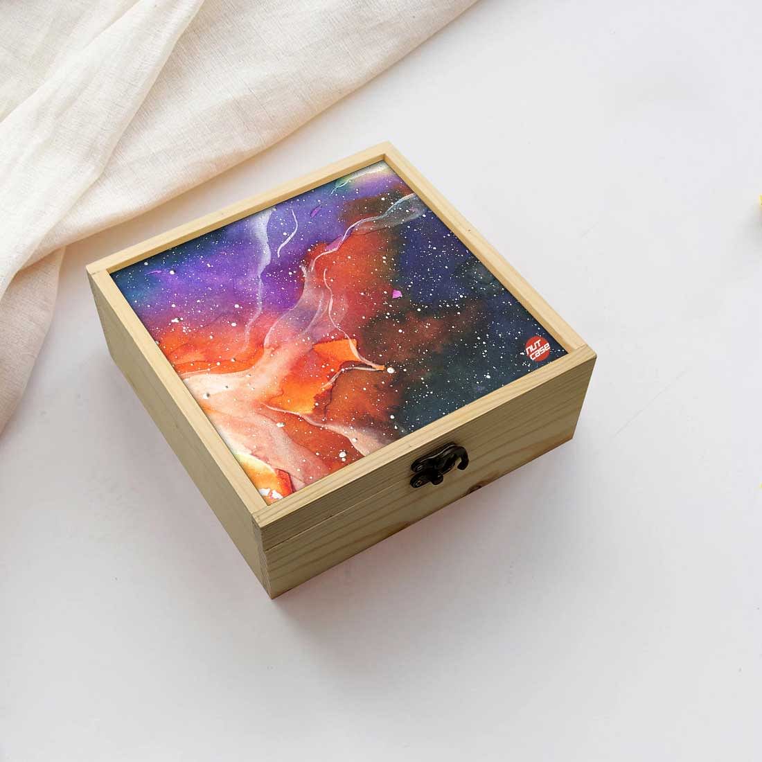 Jewellery Box Makepup Organizer -  Space Multi Watercolor Nutcase