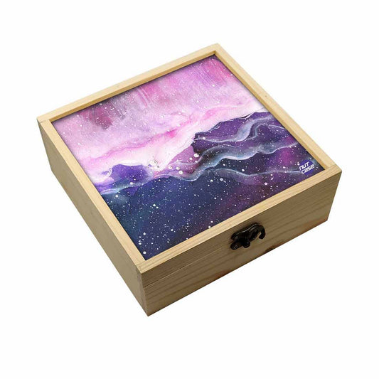 Jewellery Box Makepup Organizer -  Space Colorful Watercolor Nutcase