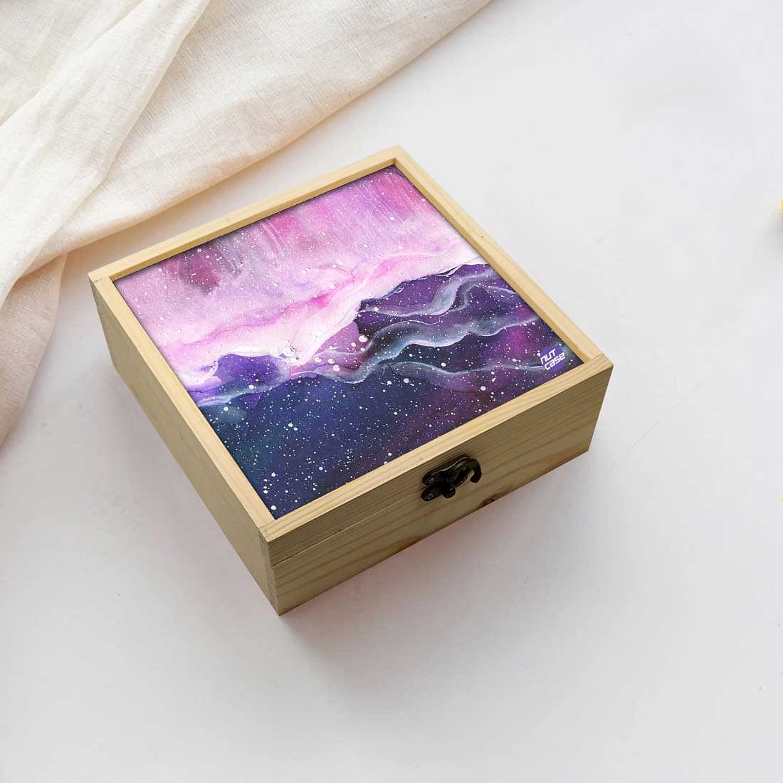 Jewellery Box Makepup Organizer -  Space Colorful Watercolor Nutcase