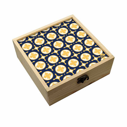 Jewellery Box Makepup Organizer -  Yellow Circle Nutcase