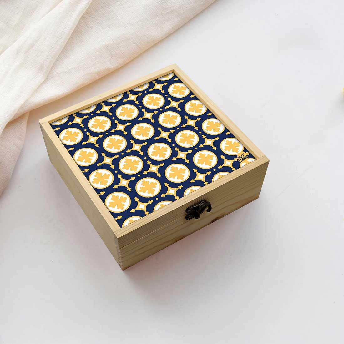 Jewellery Box Makepup Organizer -  Yellow Circle Nutcase