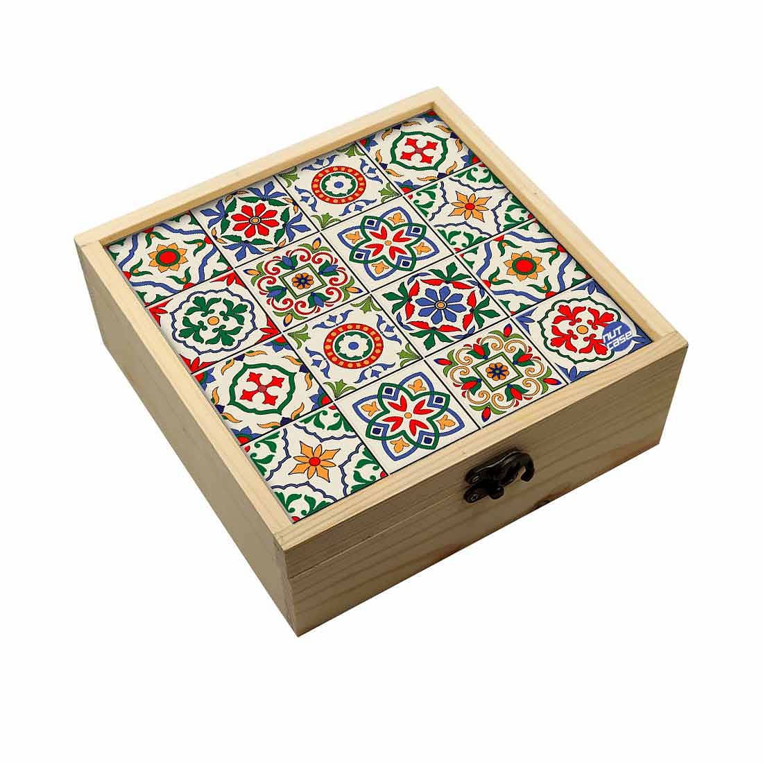 Jewellery Box Makepup Organizer -  Talavera Mexican Style Nutcase