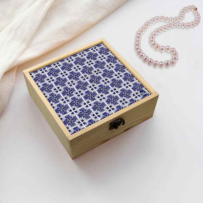 Jewellery Box Wooden Jewelry Organizer -  Spanish Tiles Collection Nutcase