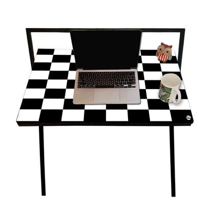 Folding Computer Table WFH Work Desk for Bedroom-Chess Nutcase