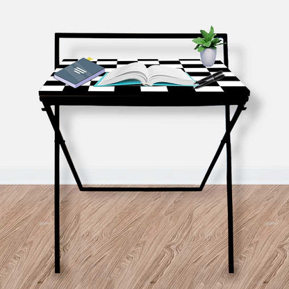 Folding Computer Table WFH Work Desk for Bedroom-Chess Nutcase