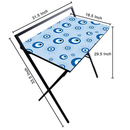 Designer Folding Study Table for Laptop Computer Desk -  Evil Eye Protector Nutcase