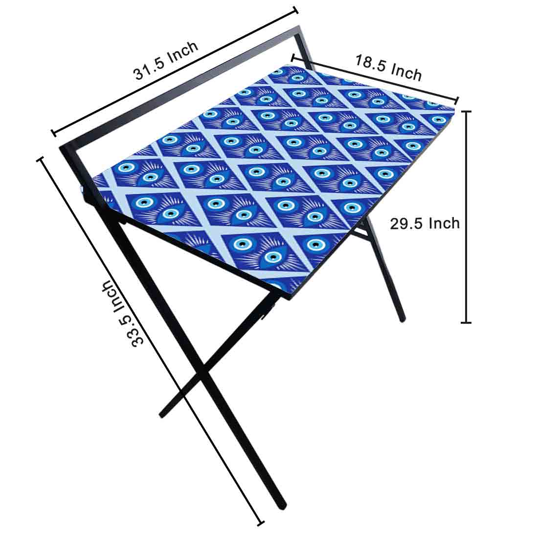 Foldable Study Table for Computer Desk Work From Home -  Evil Eye Protector Nutcase