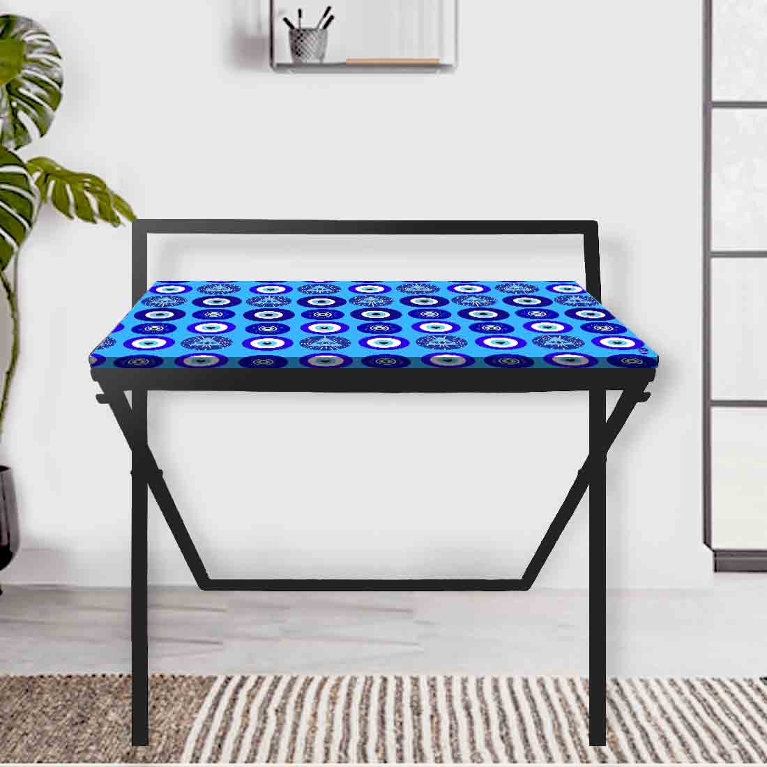 Foldable Study Table for Computer Desk Work From Home -  Evil Eye Protector Nutcase