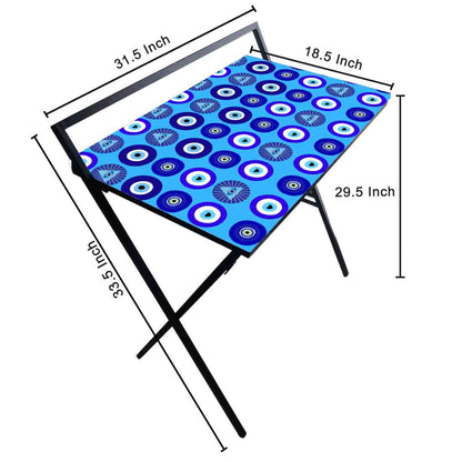 Foldable Study Table for Computer Desk Work From Home -  Evil Eye Protector Nutcase