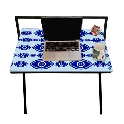 Foldable Study Table for Computer Desk Work From Home -  Evil Eye Protector Nutcase