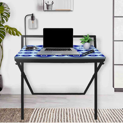 Foldable Study Table for Computer Desk Work From Home -  Evil Eye Protector Nutcase