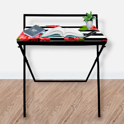 Best Foldable Computer Desk for Work From Home - Floral Stripes Nutcase