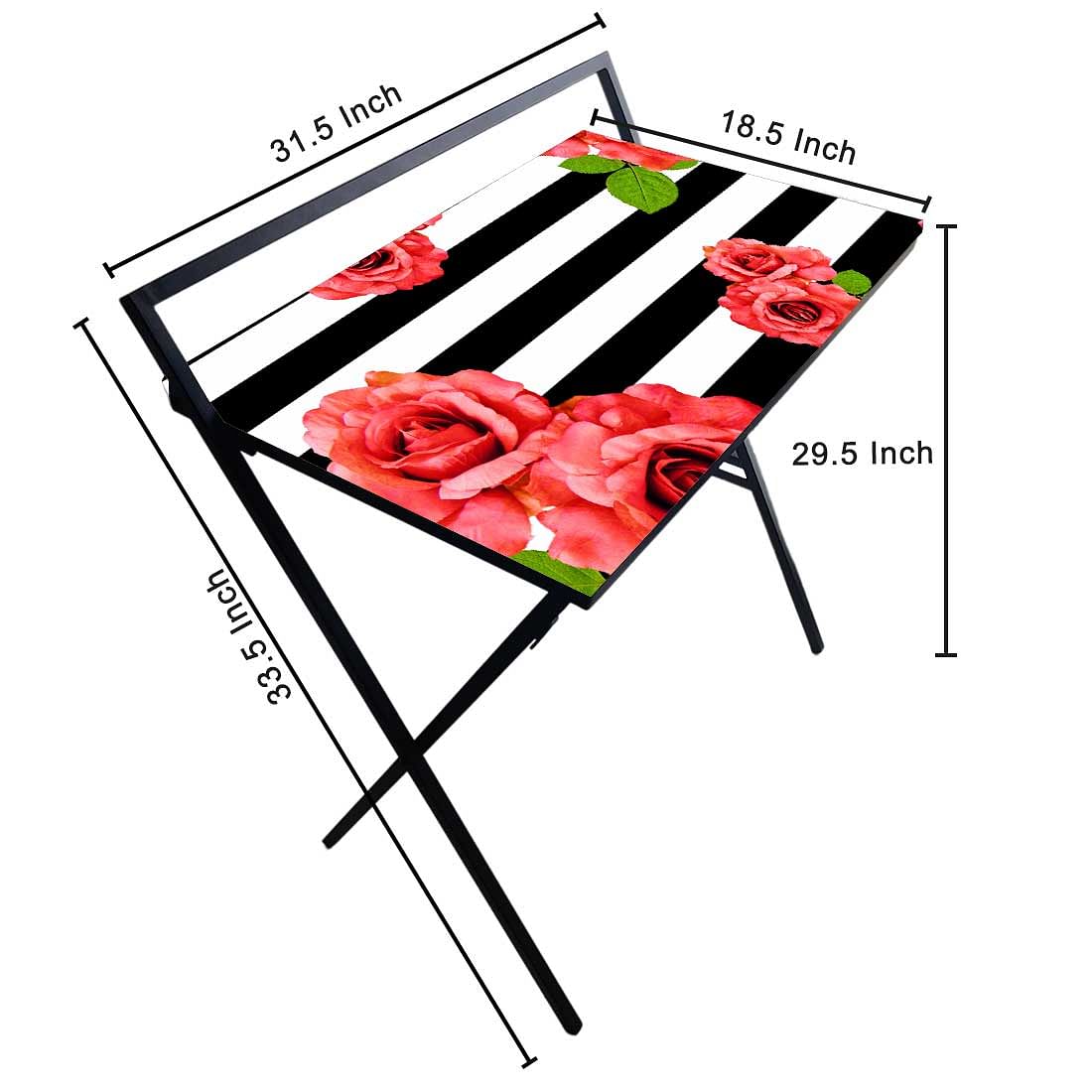 Best Foldable Computer Desk for Work From Home - Floral Stripes Nutcase