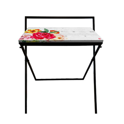 Folding WFH Table Study Desk for Home Bedroom-Vintage Floral Nutcase
