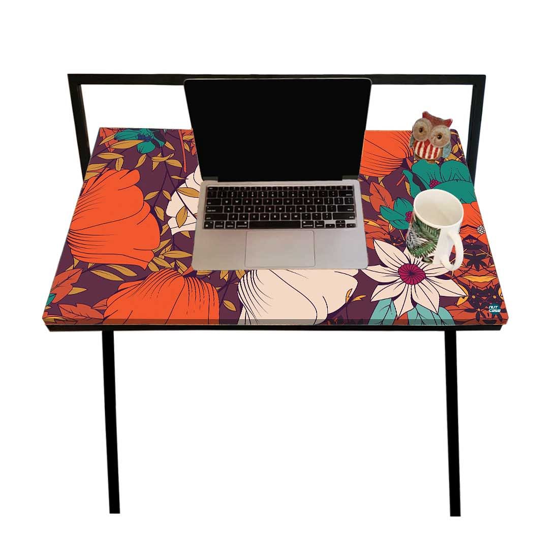 Foldable Work from Home Table for Study Writing Desk - Elegance Autumn Nutcase