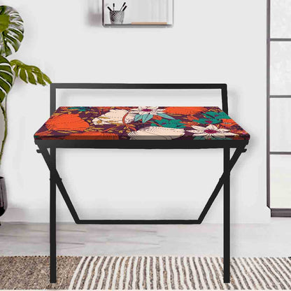 Foldable Work from Home Table for Study Writing Desk - Elegance Autumn Nutcase