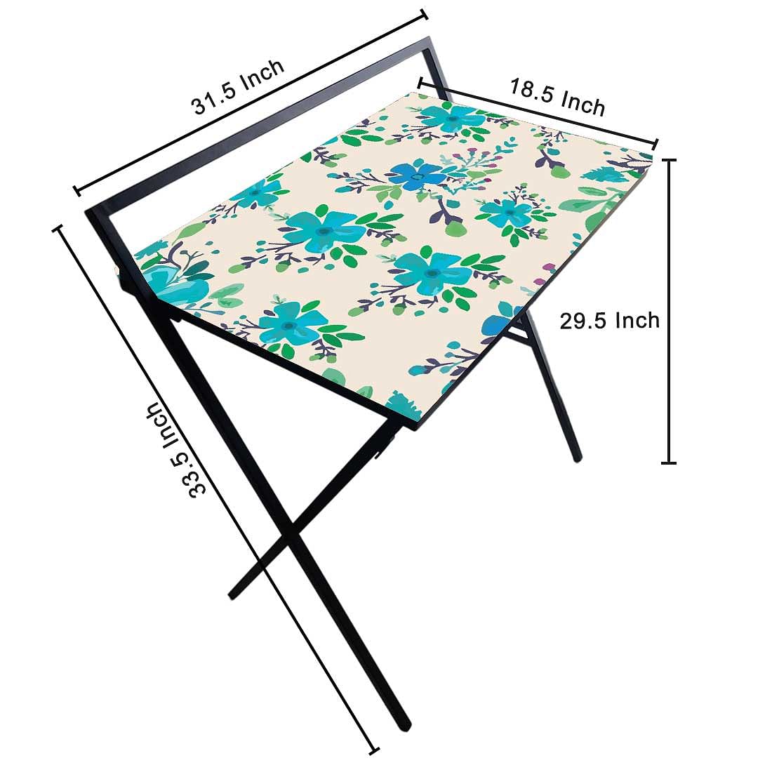 Foldable Small Study Desk Laptop Work Table for Home Bedroom-Floral Nutcase