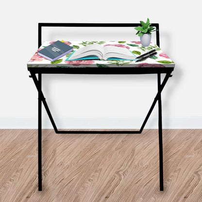 Portable Study Table Foldable Work Desk for Home-Cute Floral Nutcase