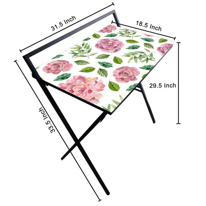 Portable Study Table Foldable Work Desk for Home-Cute Floral Nutcase
