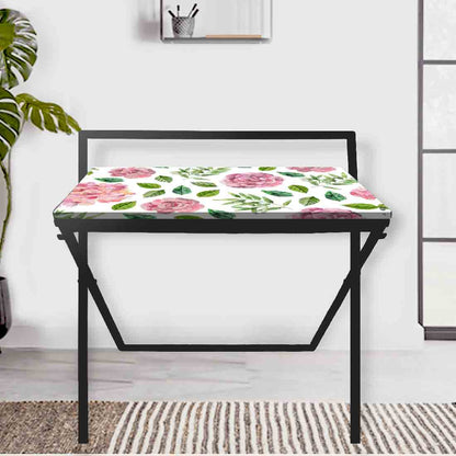 Portable Study Table Foldable Work Desk for Home-Cute Floral Nutcase