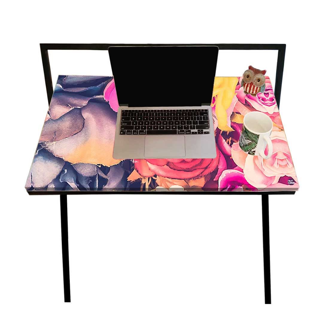 Nutcase Foldable Work Desk Laptop Study Table - Purple Floral Nutcase