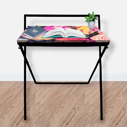 Nutcase Foldable Work Desk Laptop Study Table - Purple Floral Nutcase