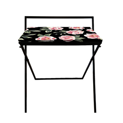 Foldable WFH Desk Study Table for Adults Students-Black Floral Nutcase