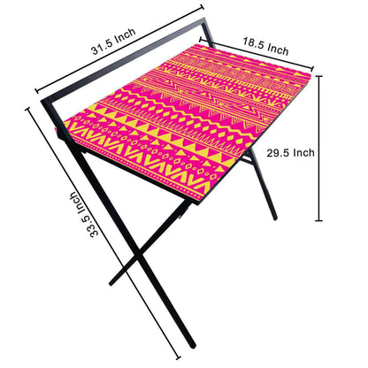 Foldable Small Study Table for WFH Desk - Colorful Nutcase