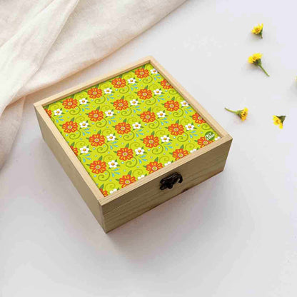 Jewellery Box Wooden Jewelry Organizer -  Floral Summer Collection Nutcase