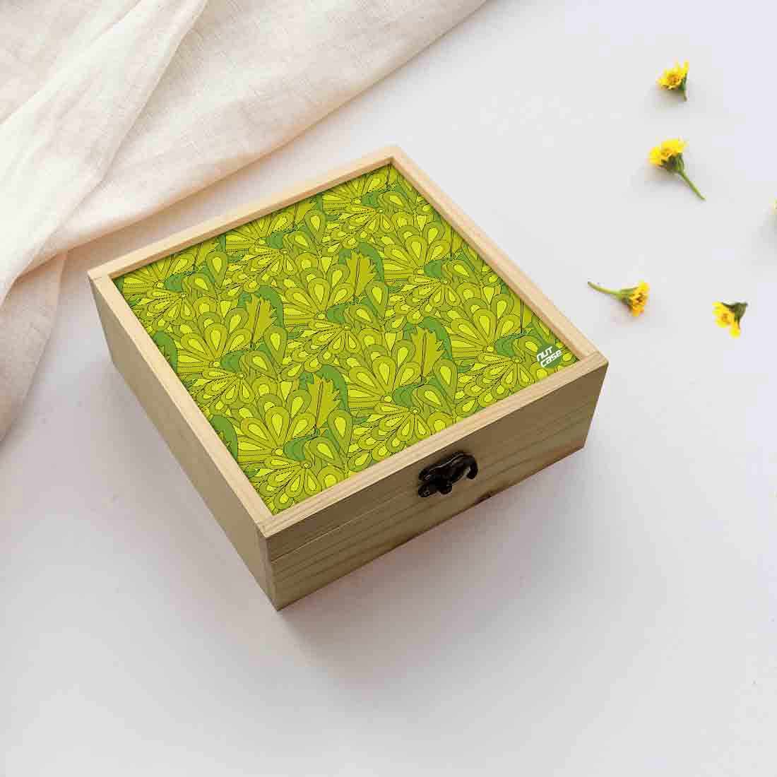 Jewellery Box Wooden Jewelry Organizer -  Green Spring Summer Collection Nutcase