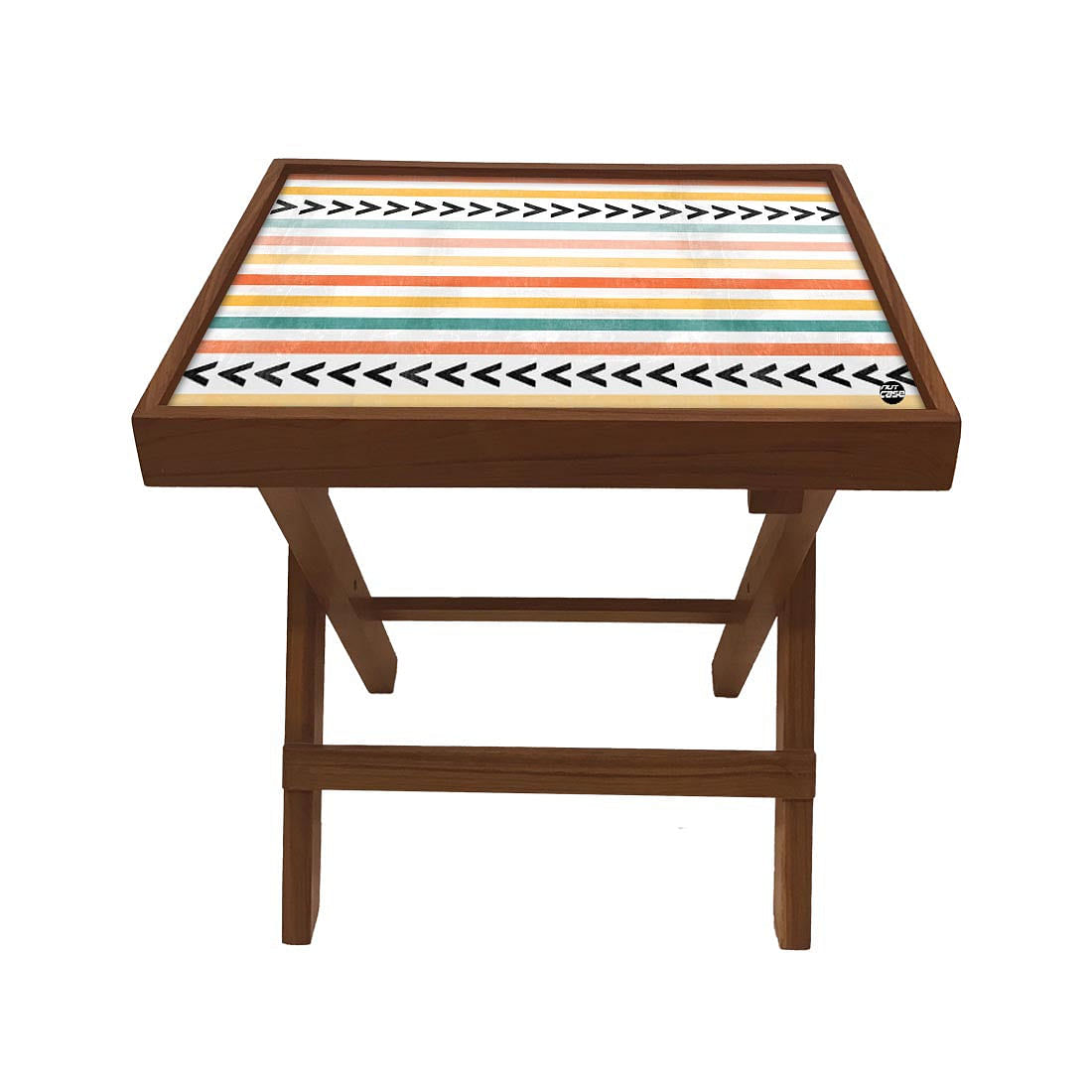 Folding Side Table Bedroom - Teak Wood -Arrow Nutcase