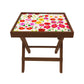 Nutcase Folding Wooden Side Table - Teak Wood -Flower Nutcase
