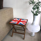 Nutcase Folding Living Room Side Table - Teak Wood -British Flag